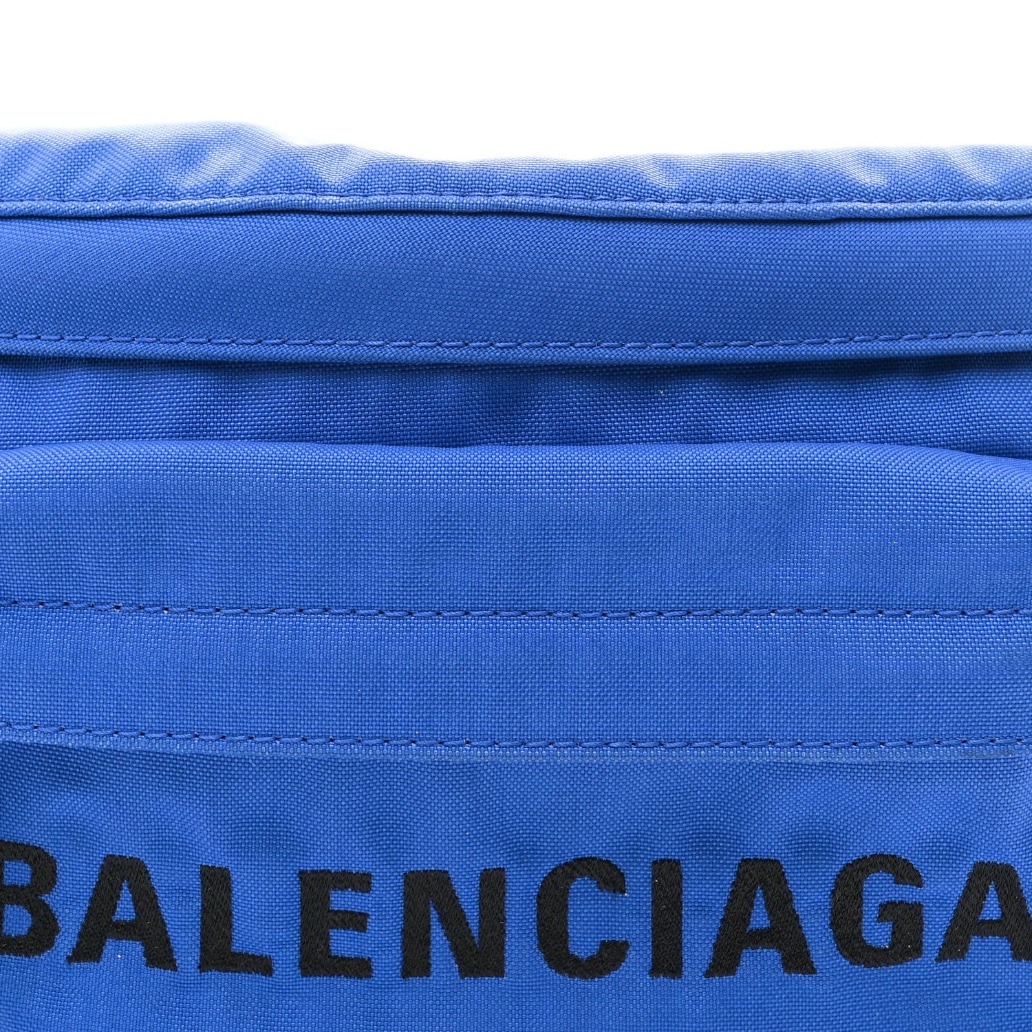 Sport Nylon Logo Embroidered Wheel Beltpack Electric Blue Black