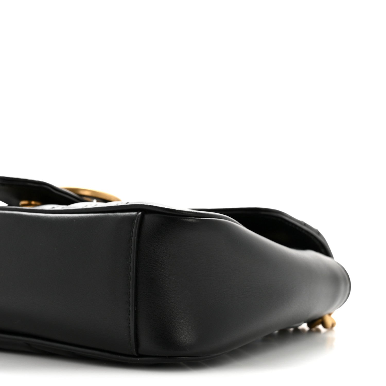 Calfskin Matelasse Mini GG Marmont Shoulder Bag Black
