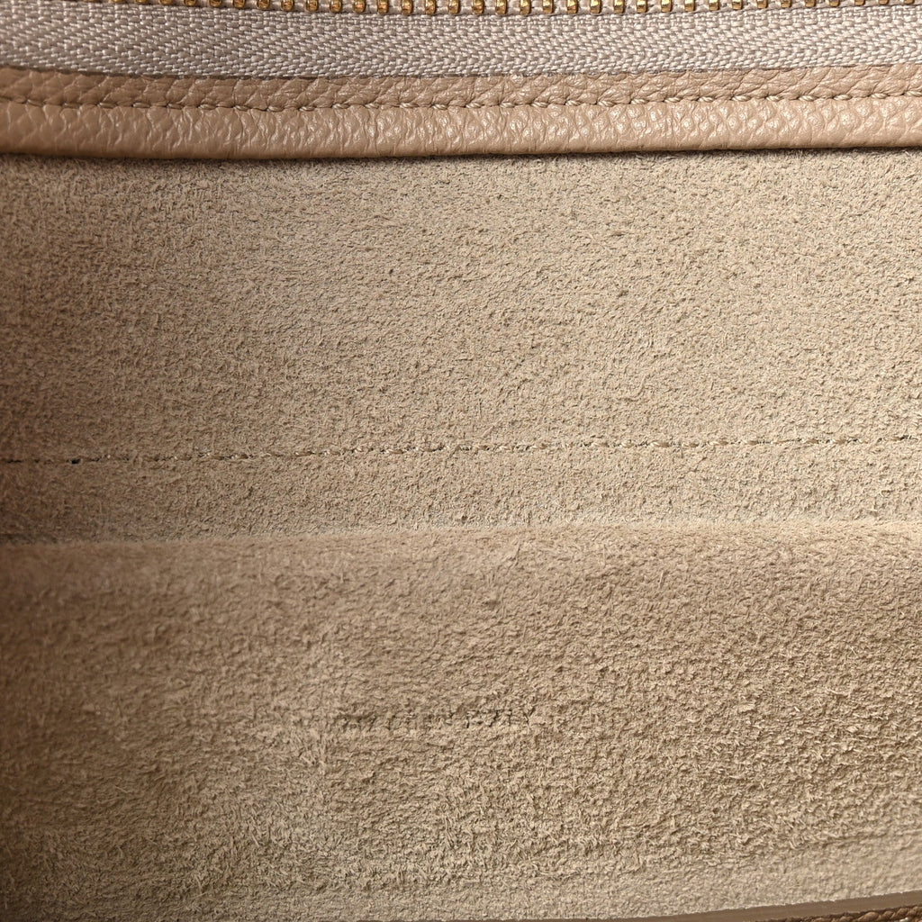 Grained Calfskin Micro Belt Bag Light Taupe