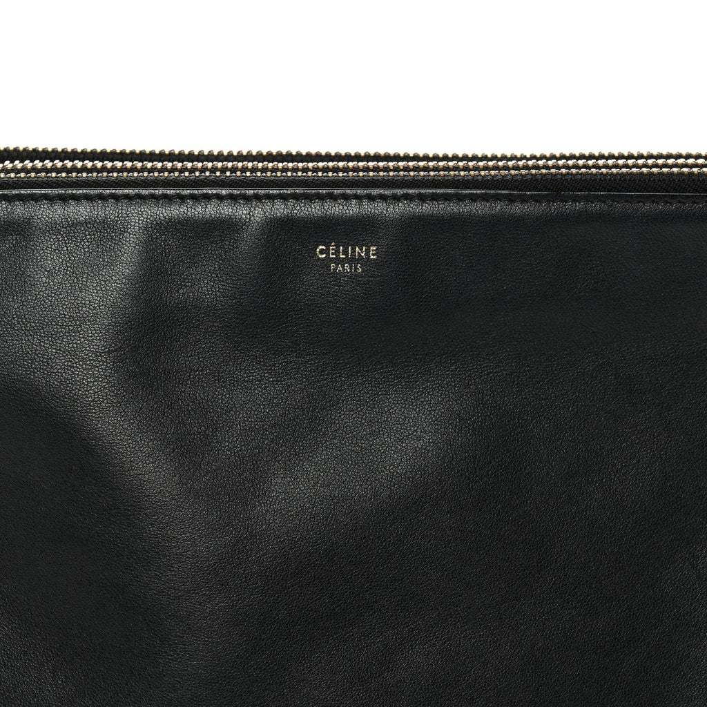 Lambskin Large Trio Crossbody Bag Black