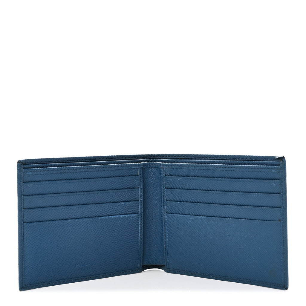 Saffiano Bi-Fold Wallet Cobalto