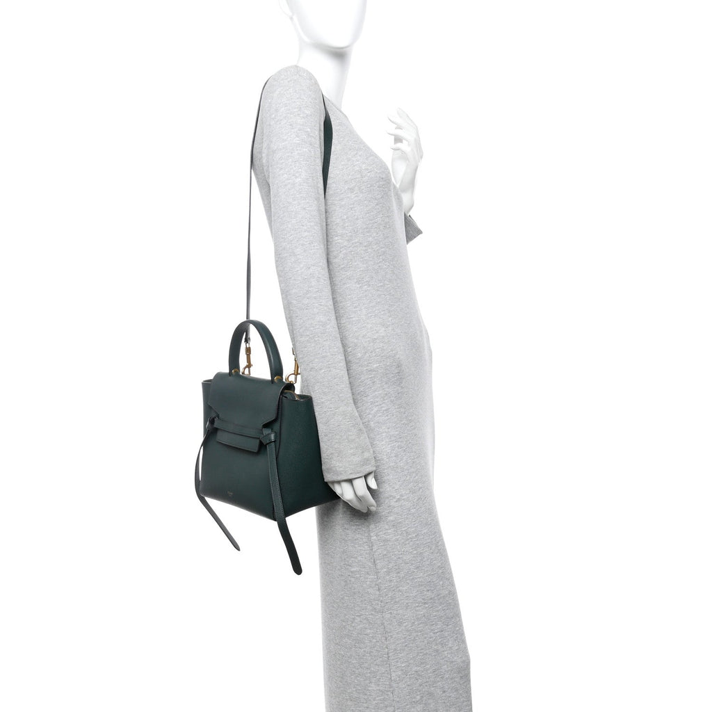 Grained Calfskin Micro Belt Bag Amazone