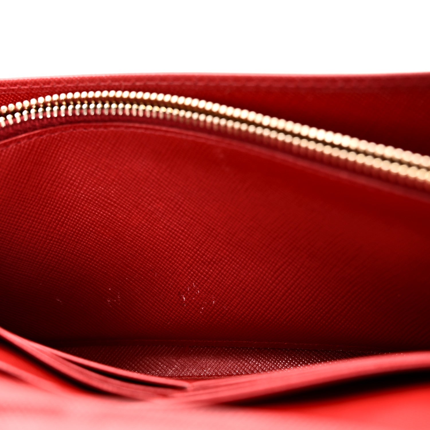 Saffiano Metal Continental Flap Wallet Fuoco