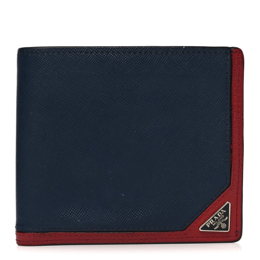 Saffiano Bi-Fold Wallet Baltico Fuoco