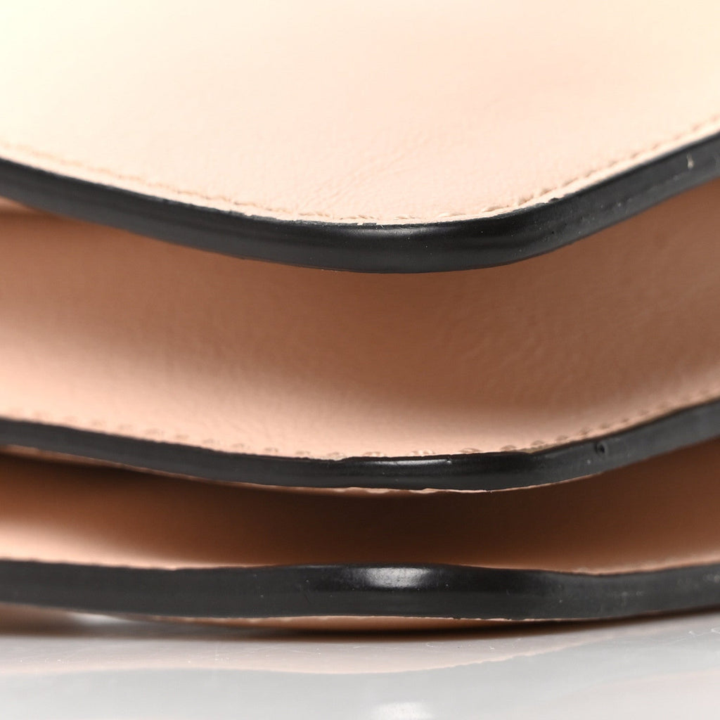 Suede Calfskin Mini Faye Bracelet Bag Cement Pink