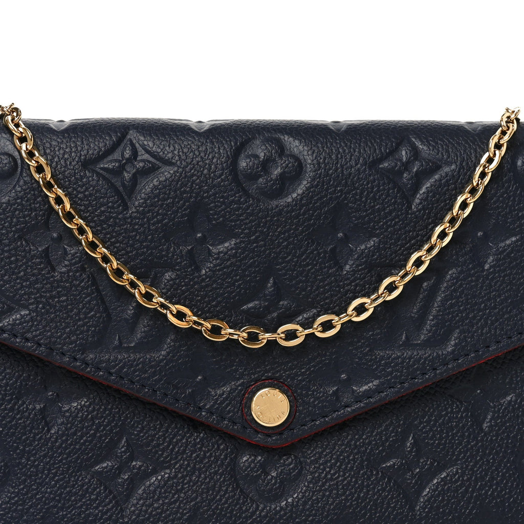 Empreinte Pochette Felicie Chain Wallet Marine Rouge