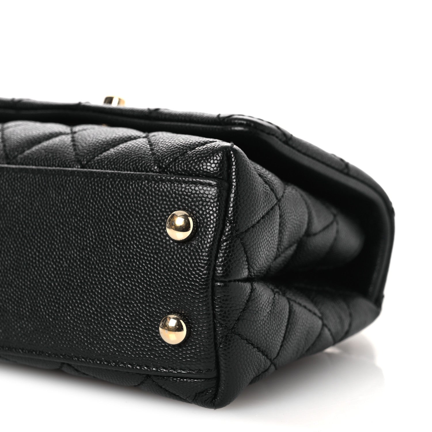 Caviar Quilted Extra Mini Coco Handle Flap Black
