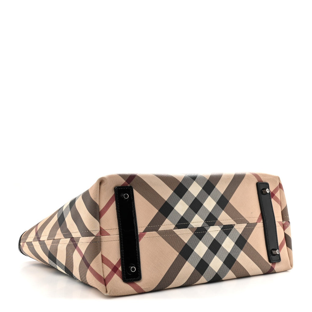 Supernova Check Small Nickie Tote Black