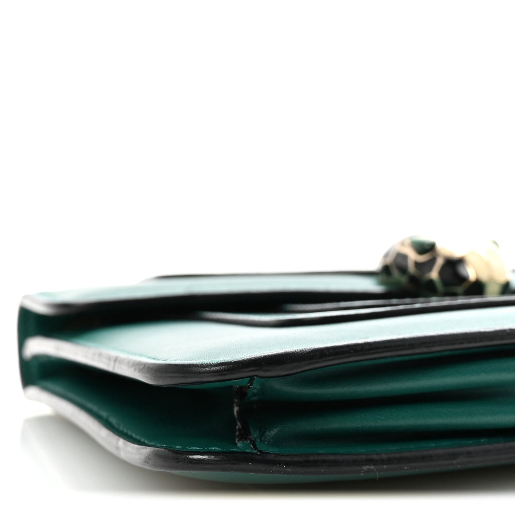 Calfskin Small Serpenti Forever Snake Strap Crossbody Bag Emerald Green