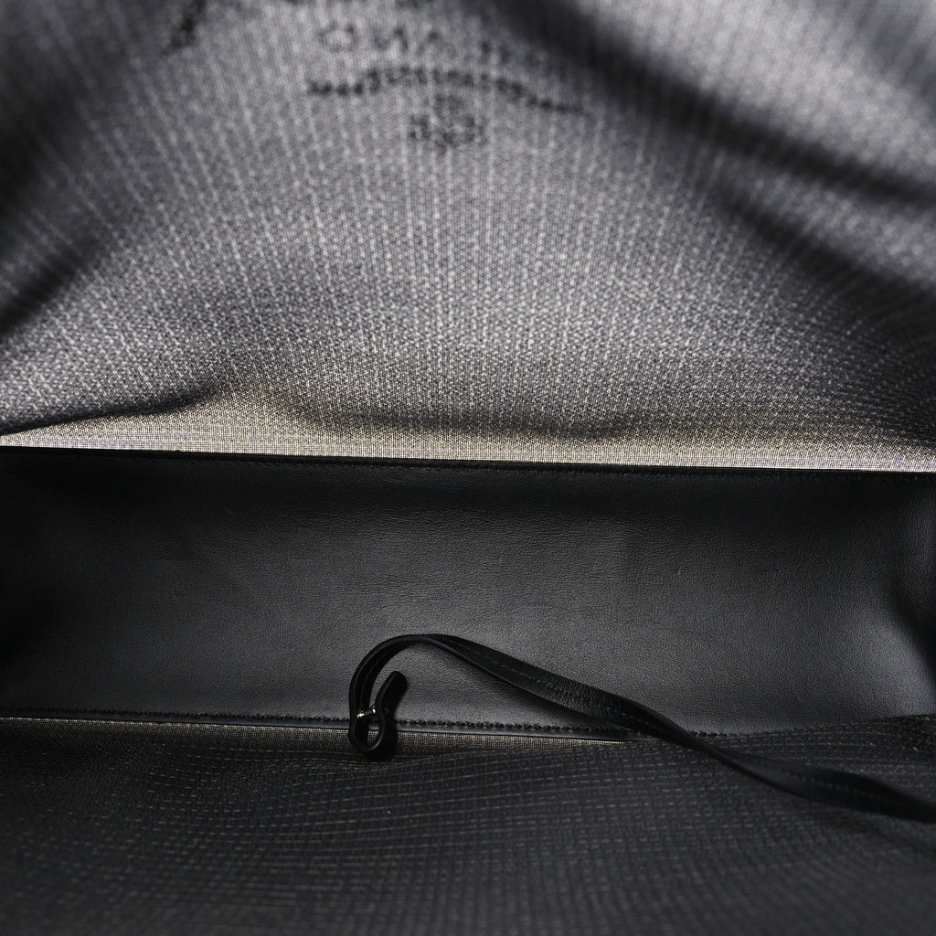 Mesh Sequin Spazzolato Logo Tote Black