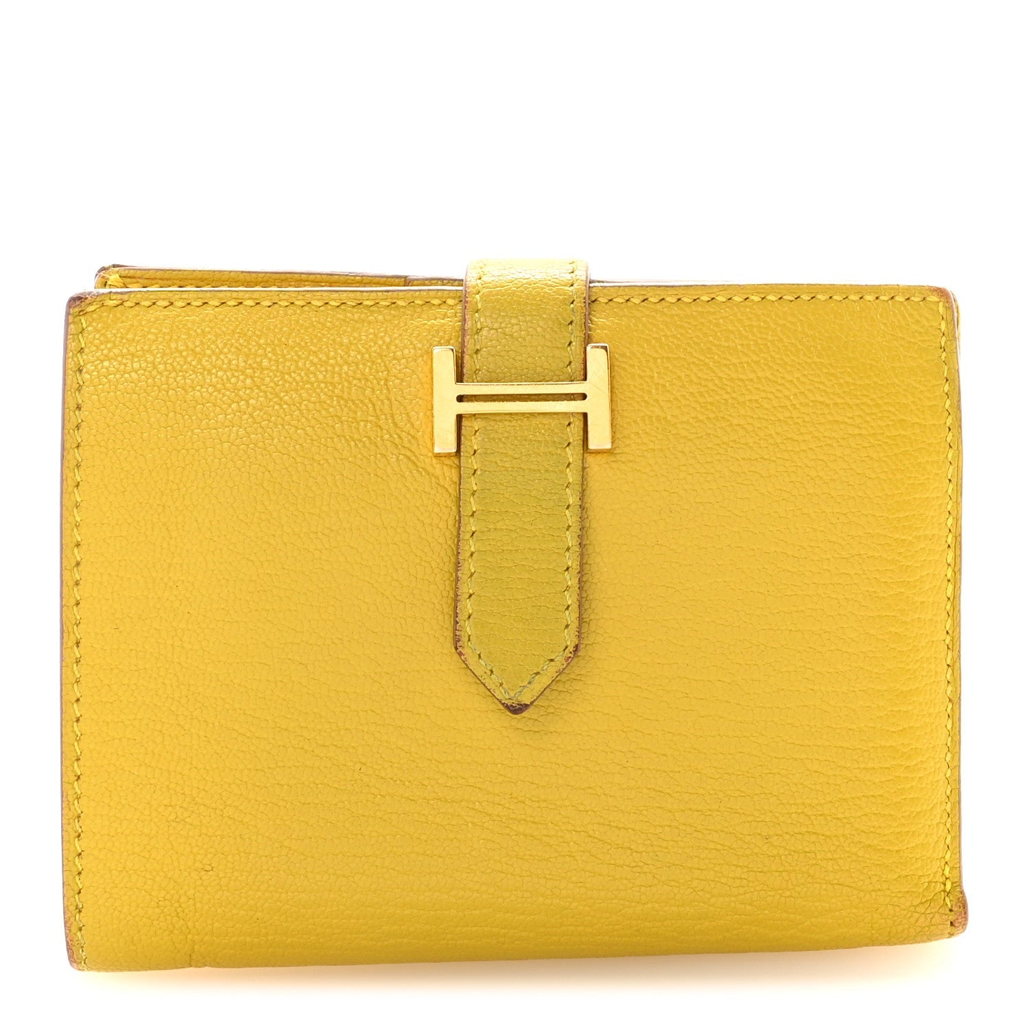 Chevre Mysore Bearn Compact Wallet Cumin