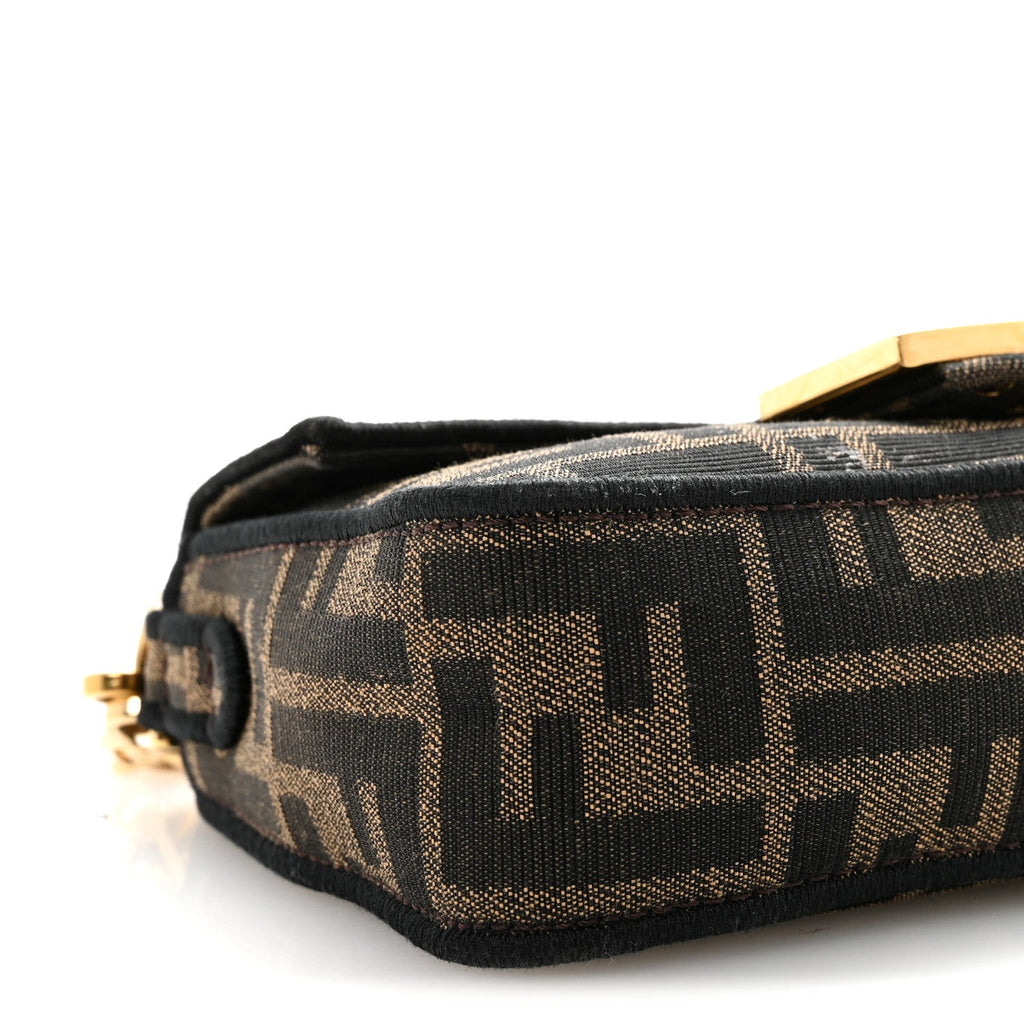 Fabric Jacquard FF 1974 Mini Baguette Tobacco Moro Black