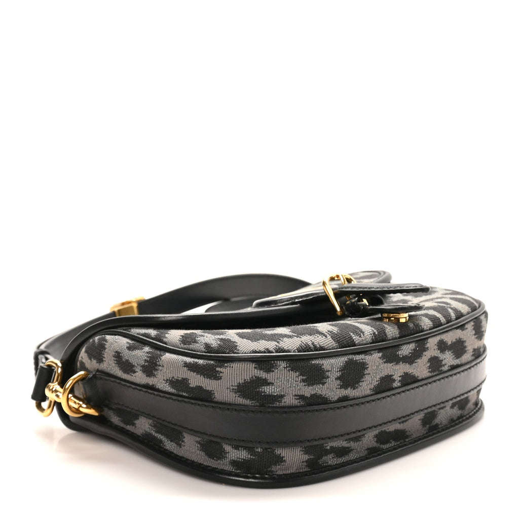 Canvas Mizza Embroidered Medium Bobby Flap Grey Black