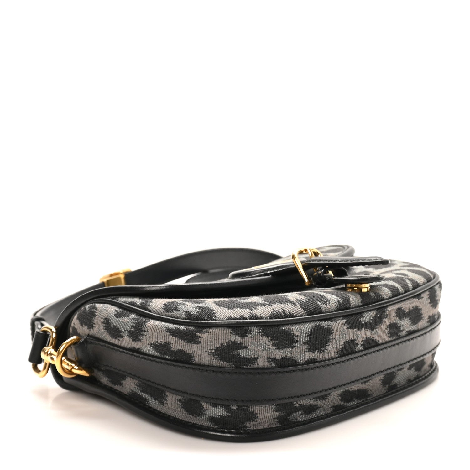 Canvas Mizza Embroidered Medium Bobby Flap Grey Black