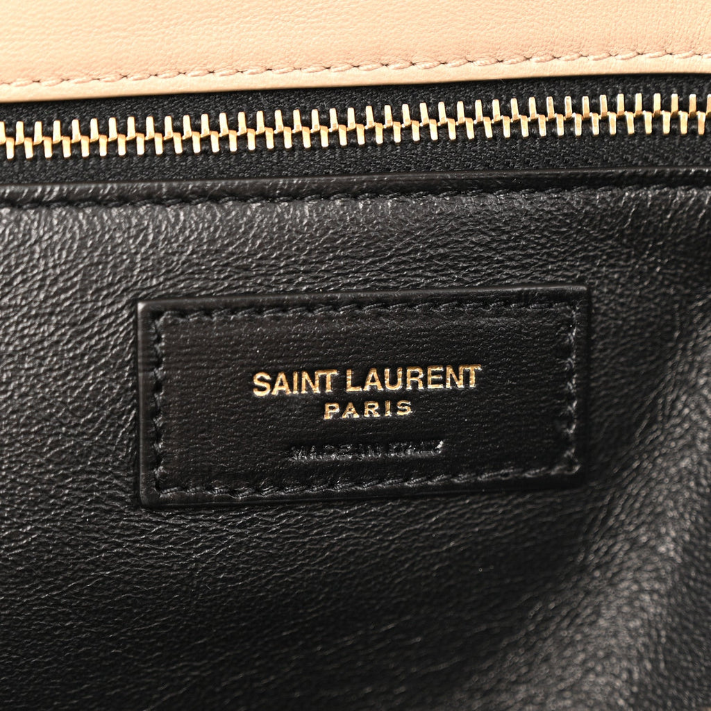 Lambskin Quilted Sade Puffer Envelope Clutch Dark Beige