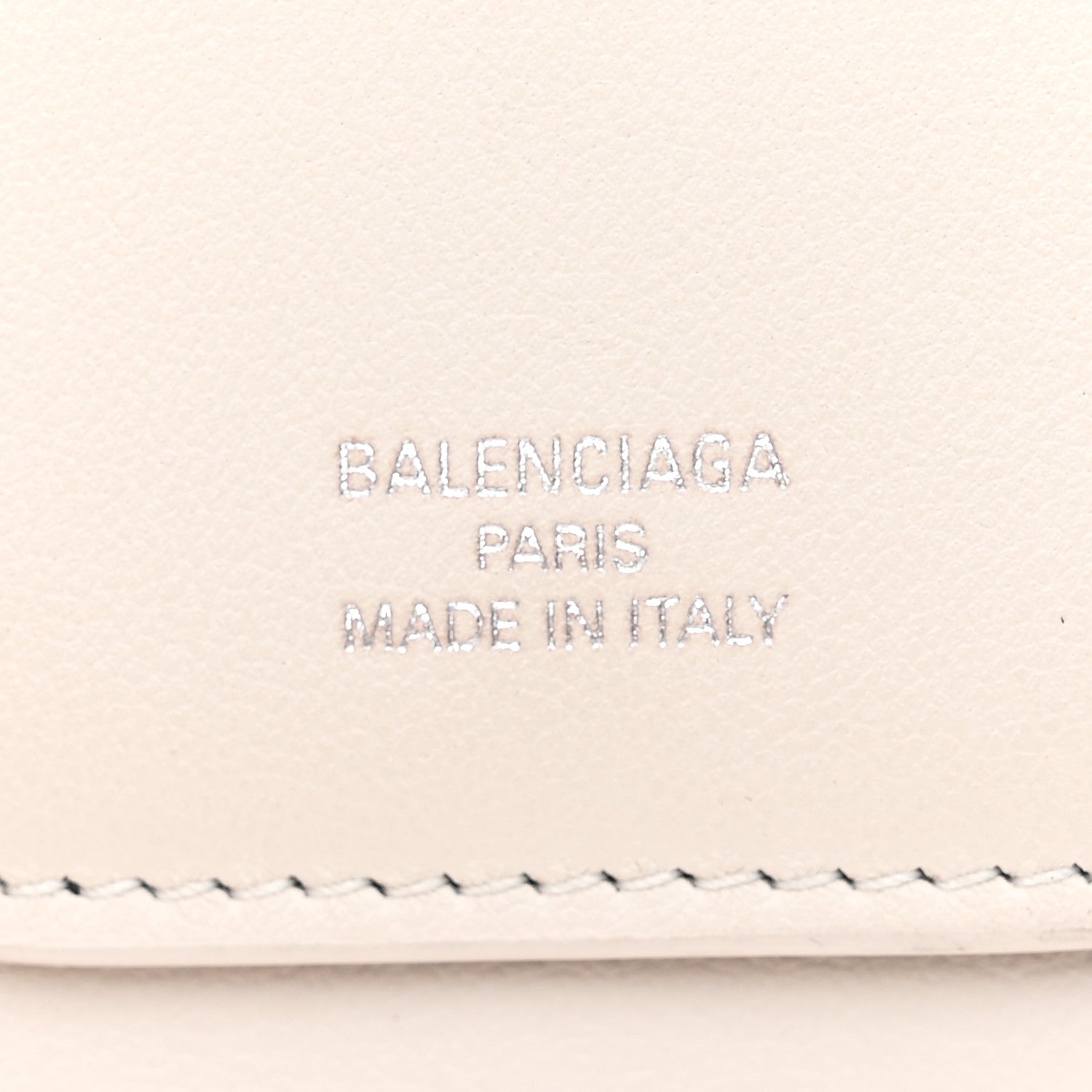 Smooth Calfskin Logo Envelope Compact Wallet White