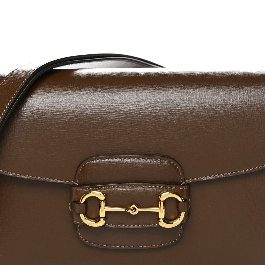 Azalea Calfskin Horsebit 1955 Shoulder Bag Brown Sugar