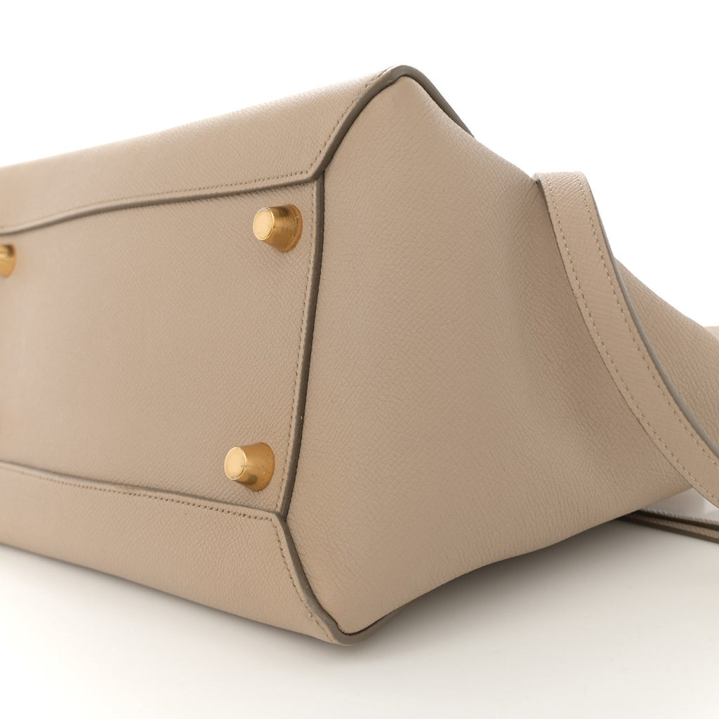 Grained Calfskin Mini Belt Bag Light Taupe