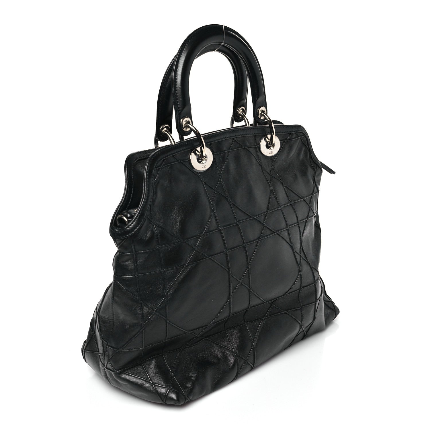 Lambskin Cannage Medium Granville Tote Black