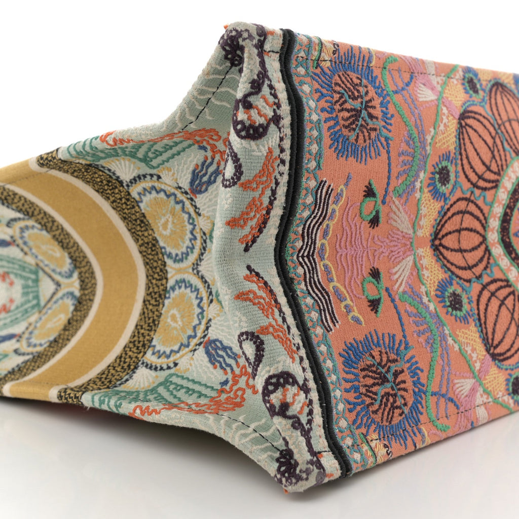 Canvas Embroidered Large In Lights Book Tote Multicolor