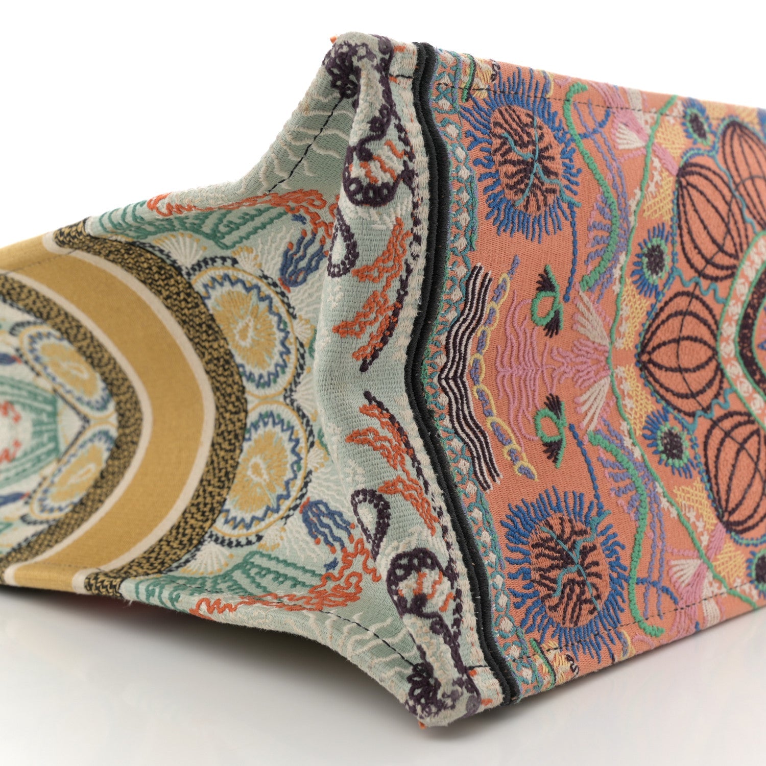 Canvas Embroidered Large In Lights Book Tote Multicolor