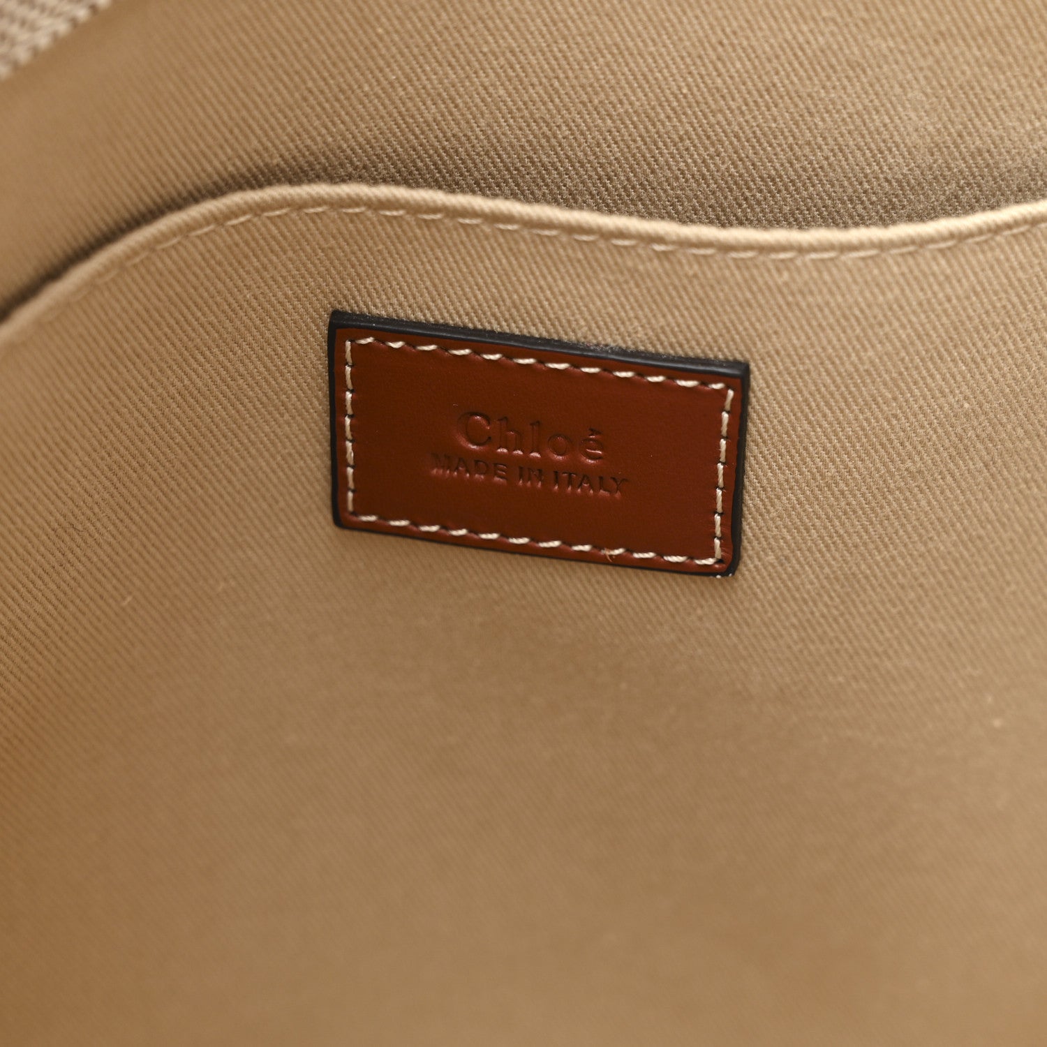 Cotton Calfskin Medium Woody Ribbon Tote White Brown