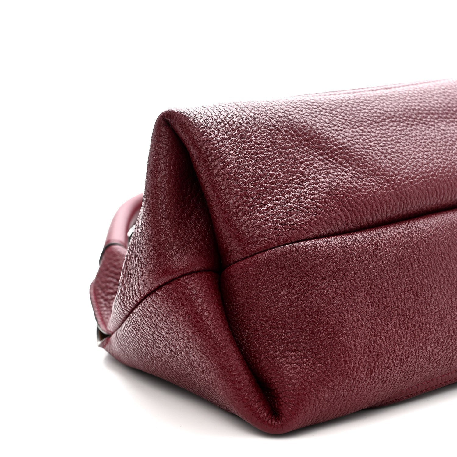 Grained Calfskin Softbit Medium Shoulder Bag Rosso Ancora