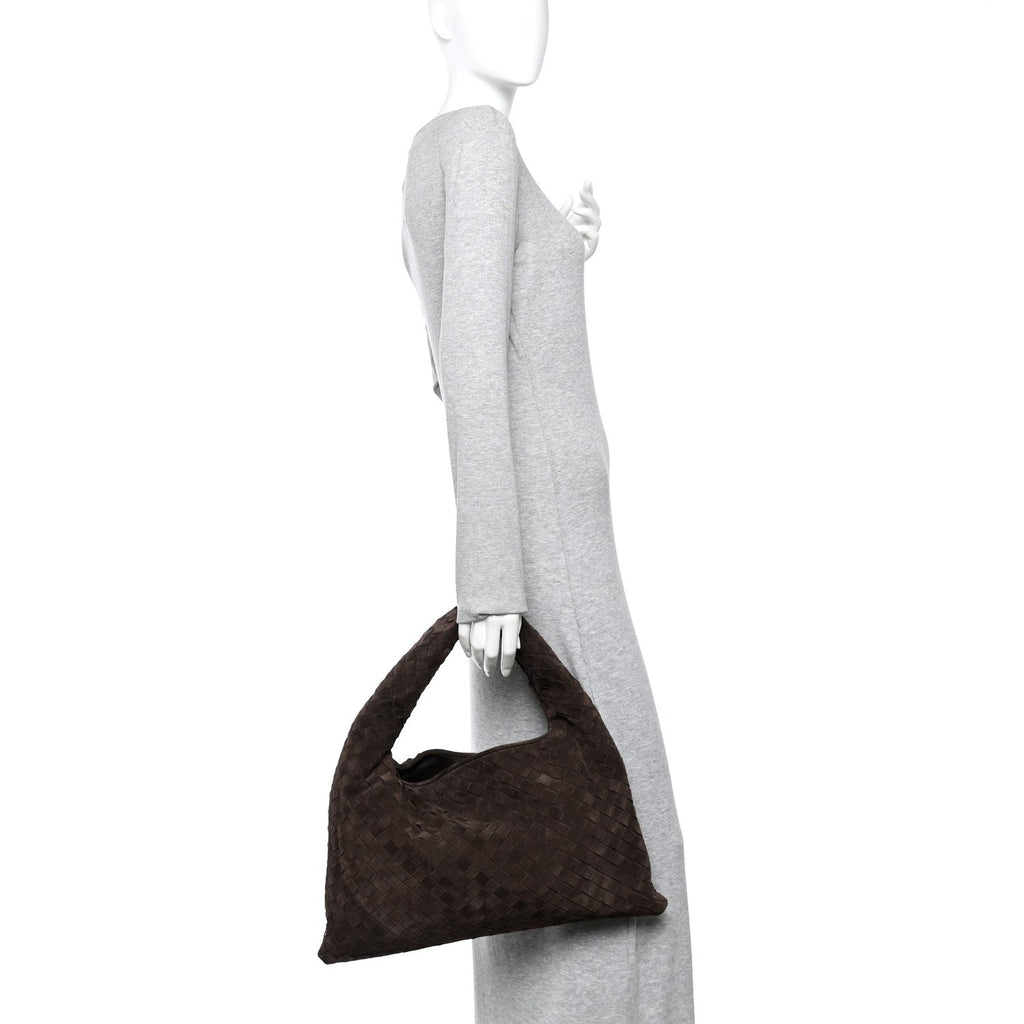 Suede Intrecciato Small Hop Fondant
