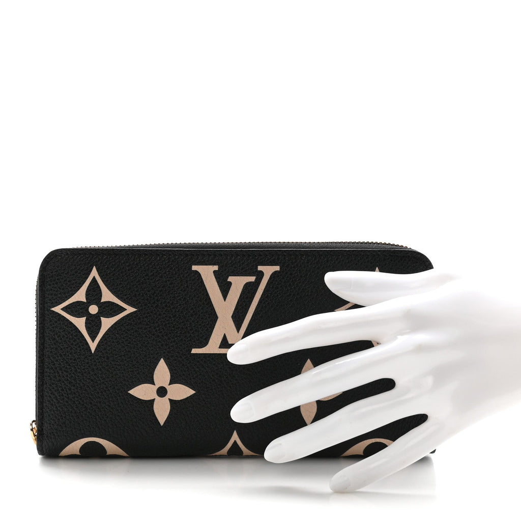 Empreinte Monogram Giant Zippy Wallet Black Beige