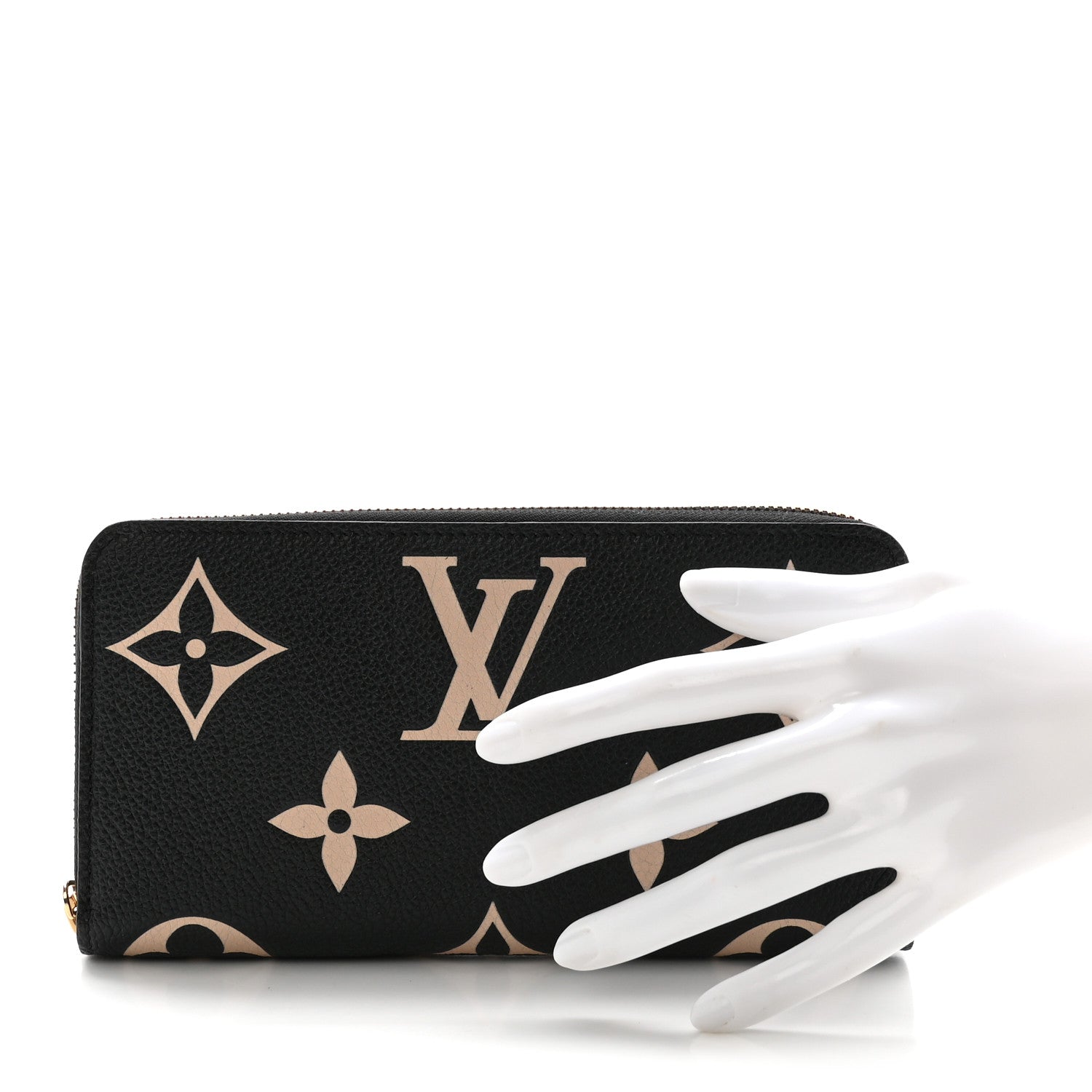 Empreinte Monogram Giant Zippy Wallet Black Beige