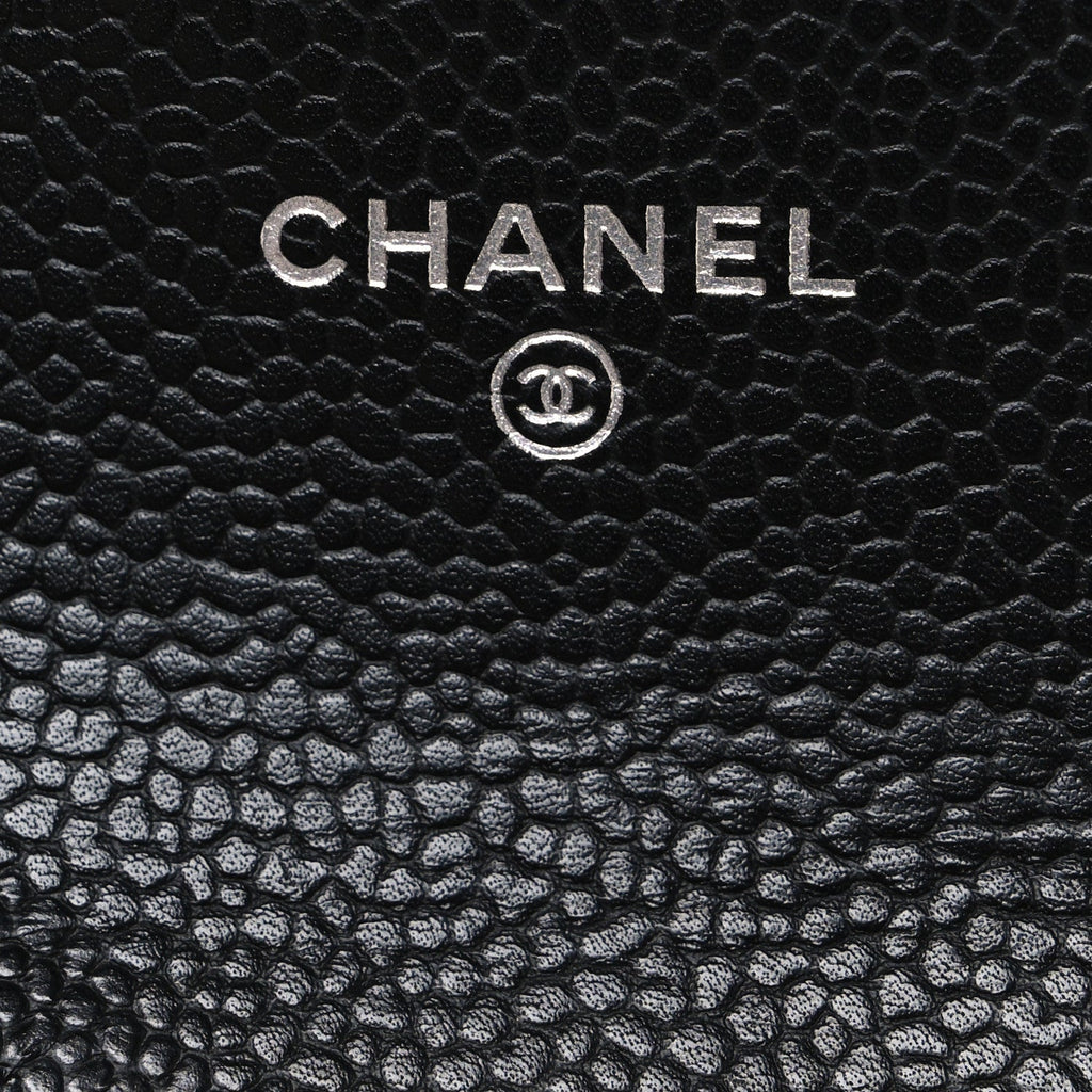 Caviar Quilted Flap  Holder Black