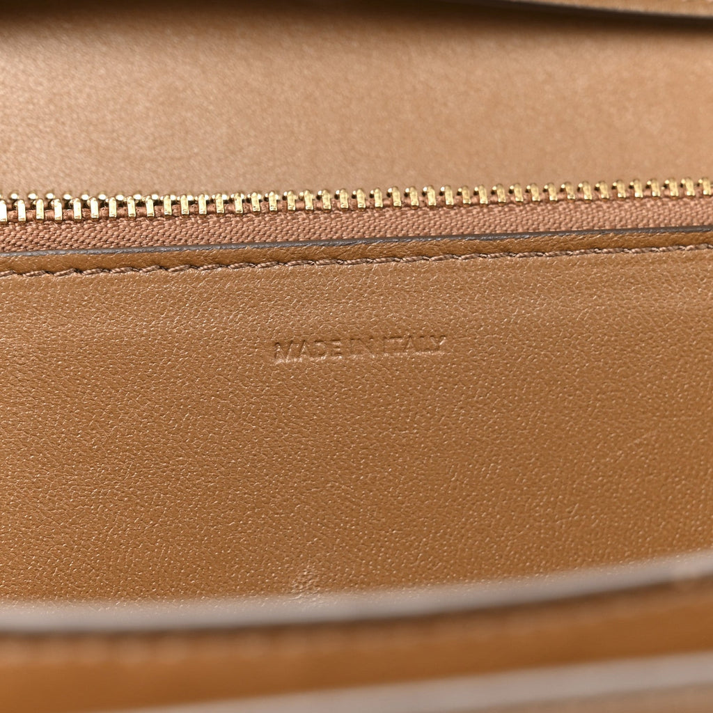 Box Calfskin Medium Classic Box Flap Bag Camel