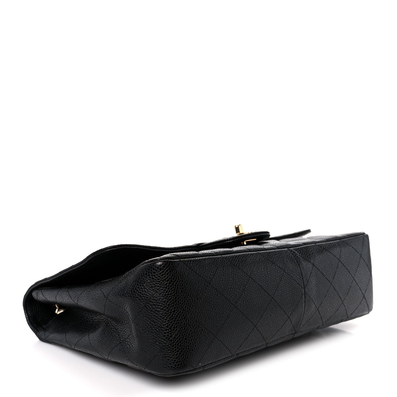 Caviar Quilted Jumbo Single Flap Black
