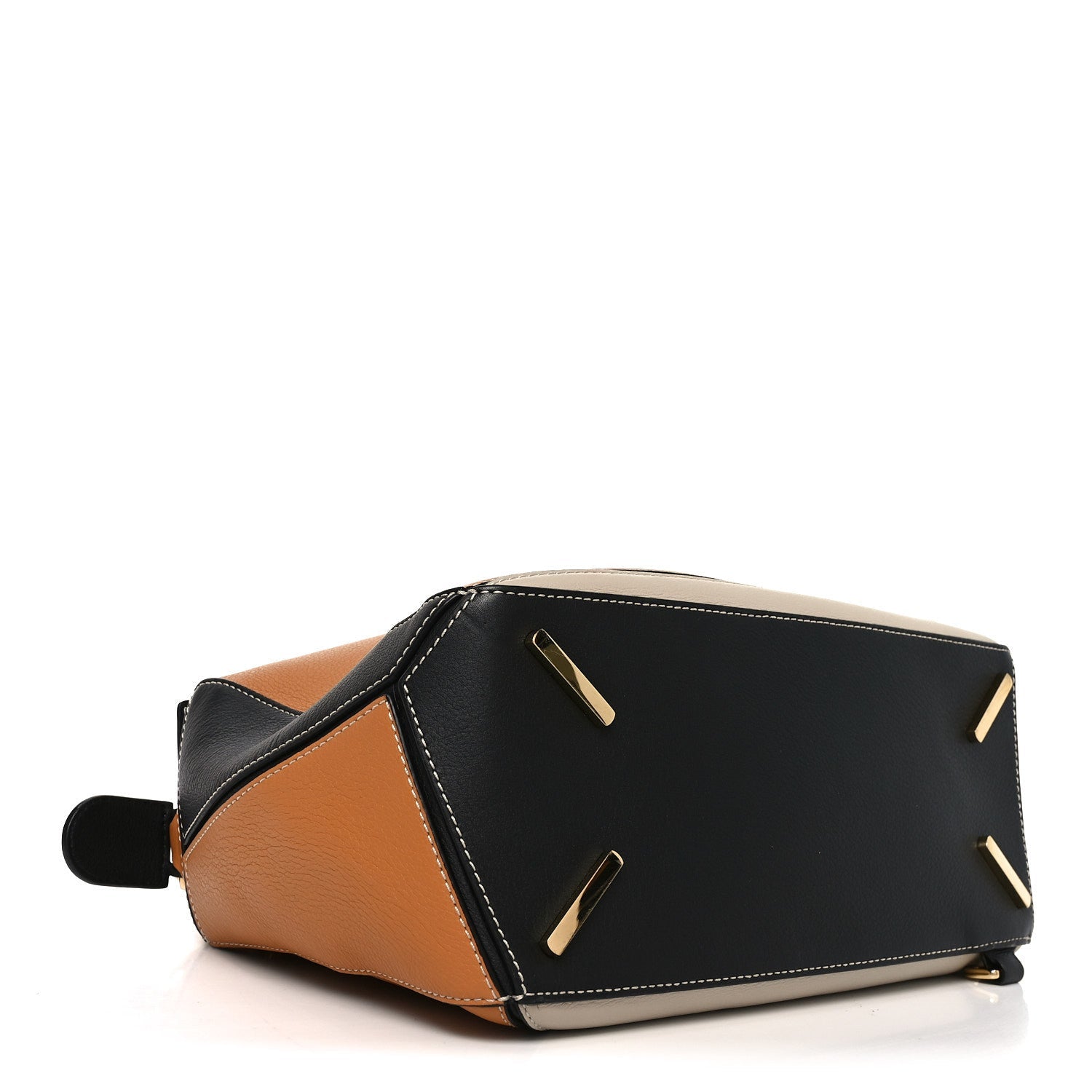 Grained Calfskin Medium Puzzle Bag Amber Light Oat