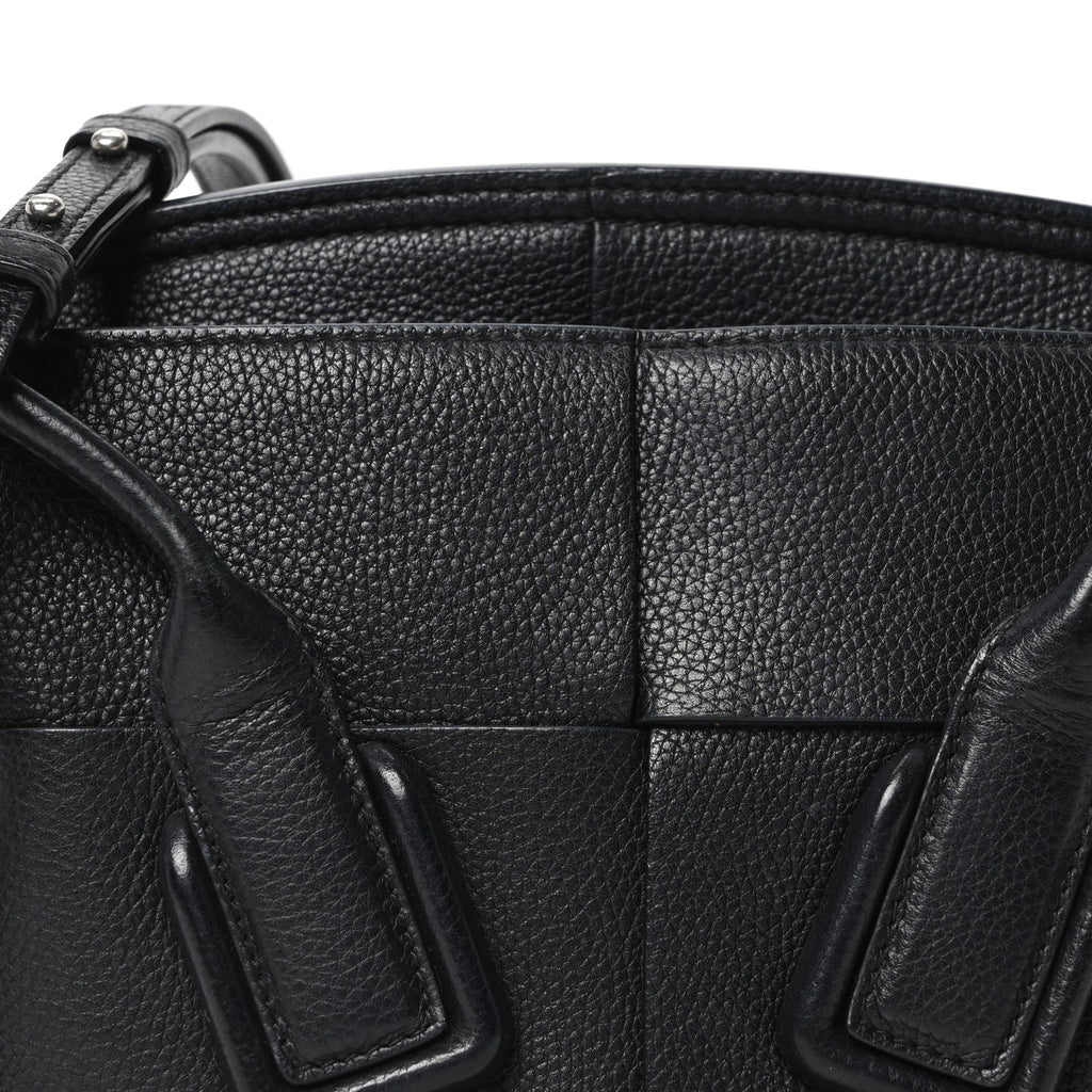 Grained Calfskin Mini Maxi Intrecciato Arco 33 Black