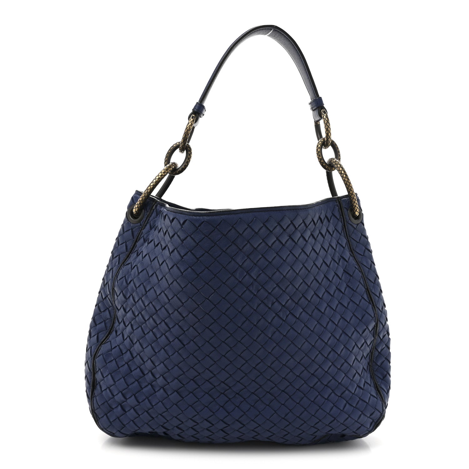 Nappa Intrecciato Small Loop Blue