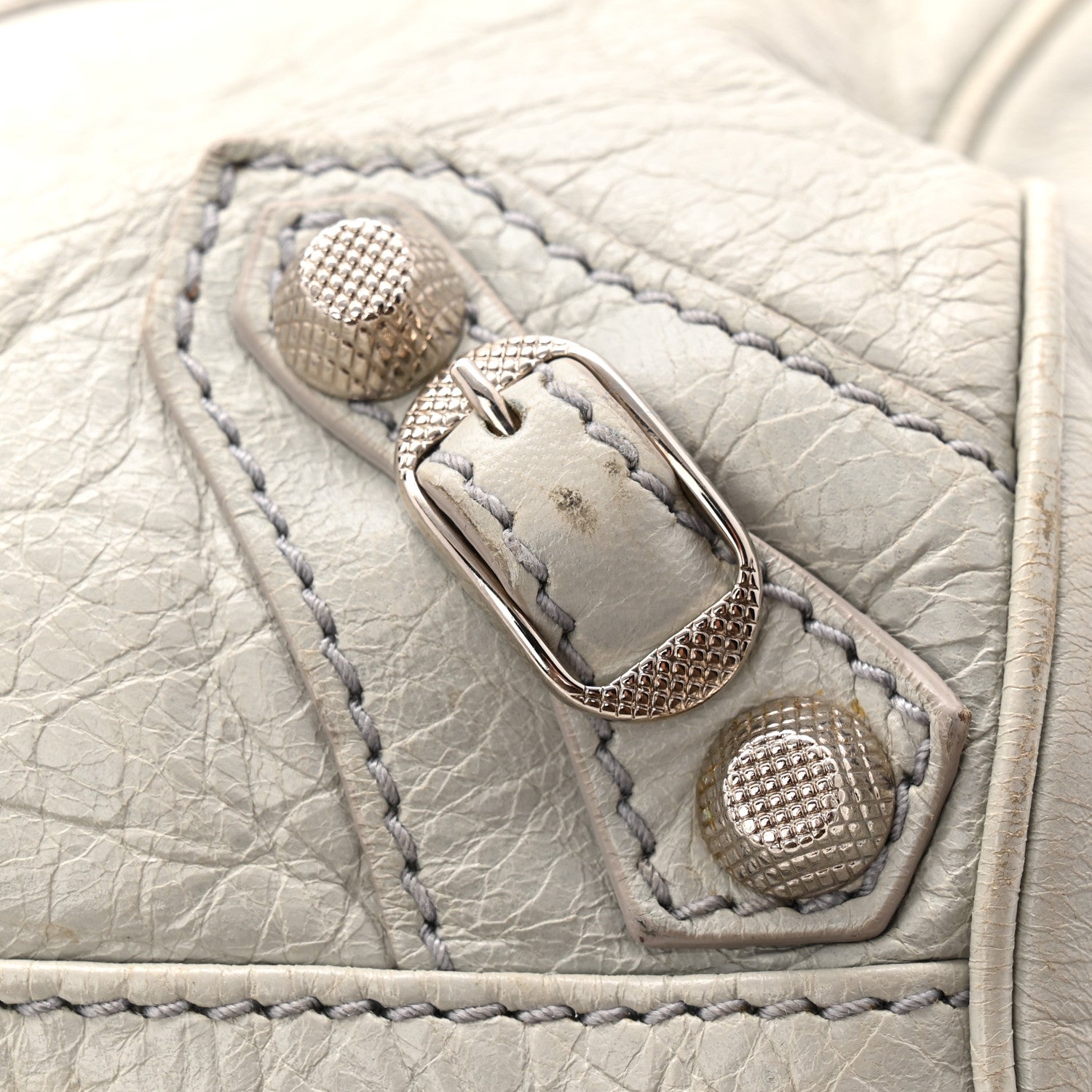 Agneau Giant 12 Silver Hardware Mini Twiggy Gris Glace