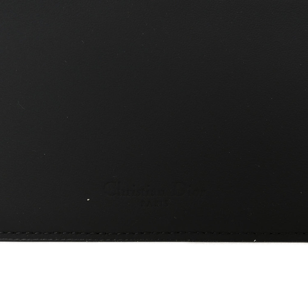 Ultra Matte Calfskin Saddle Chain Wallet Pouch Black