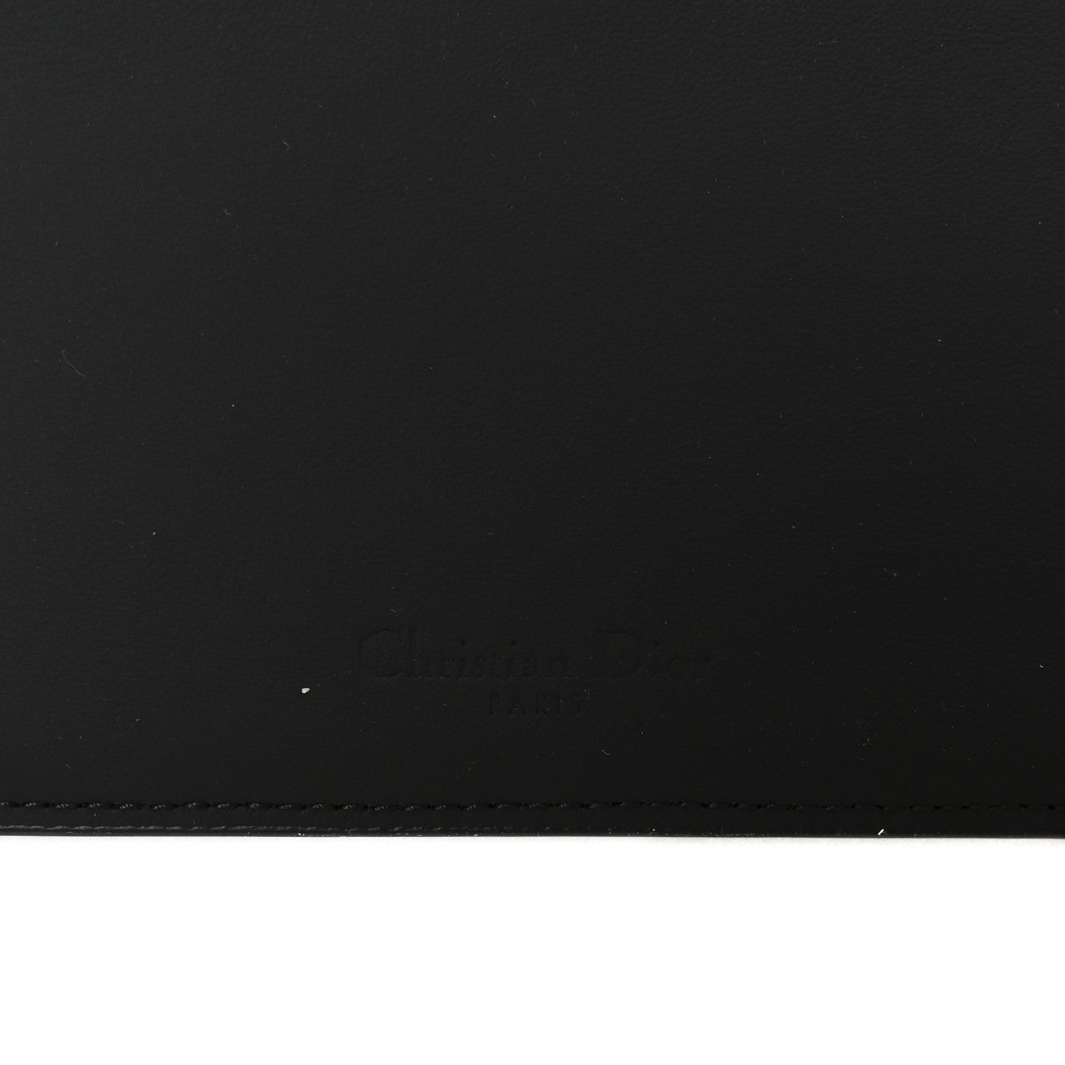 Ultra Matte Calfskin Saddle Chain Wallet Pouch Black