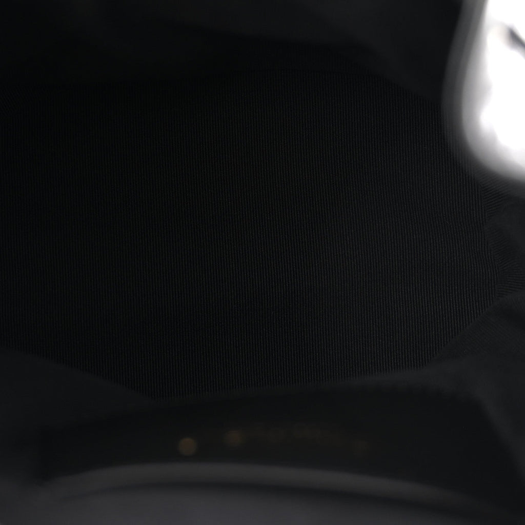 Lambskin Quilted Logo Mini Backpack Black
