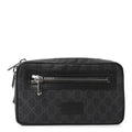 Soft GG Supreme Monogram Web Belt Bag Black Grey