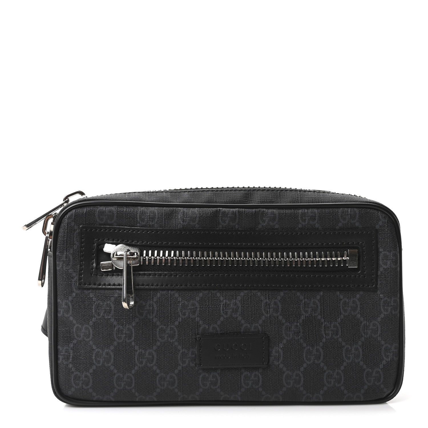 Soft GG Supreme Monogram Web Belt Bag Black Grey