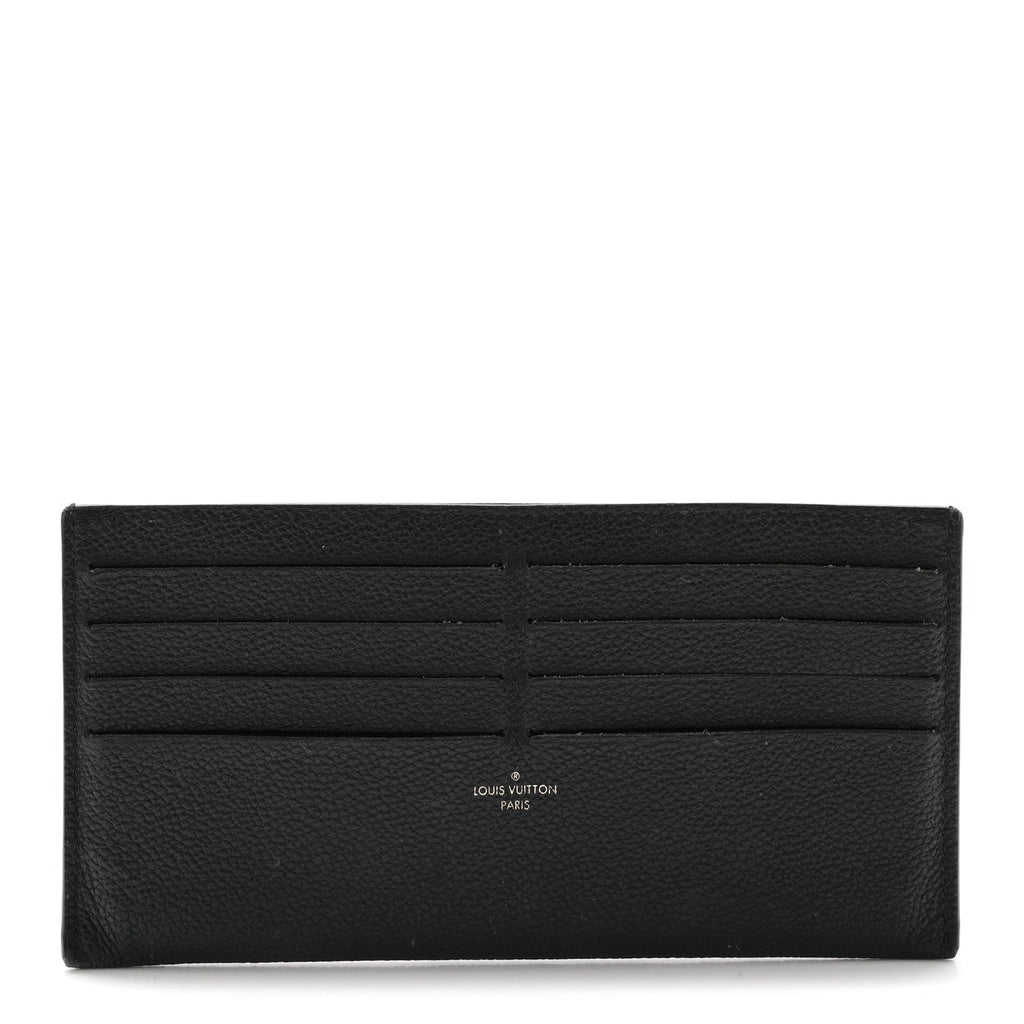 Calfskin Felicie Chain Wallet  Holder Insert Black