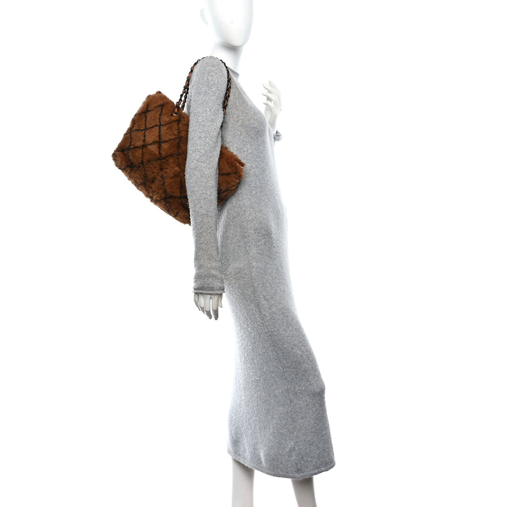Lapin Fur Quilt Pattern Tote Brown