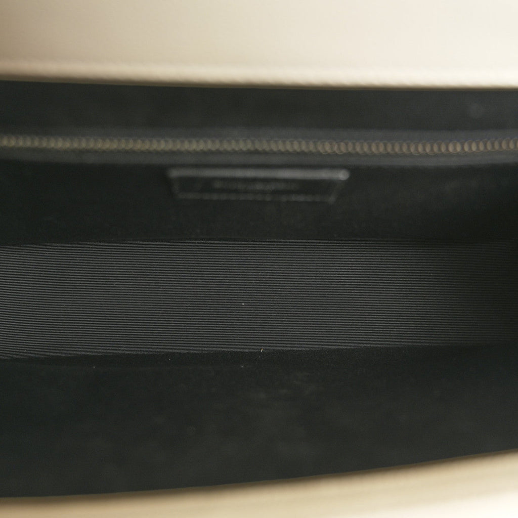 Grain De Poudre Textured Mixed Matelasse Large Triquilt Monogram Satchel Porcellana