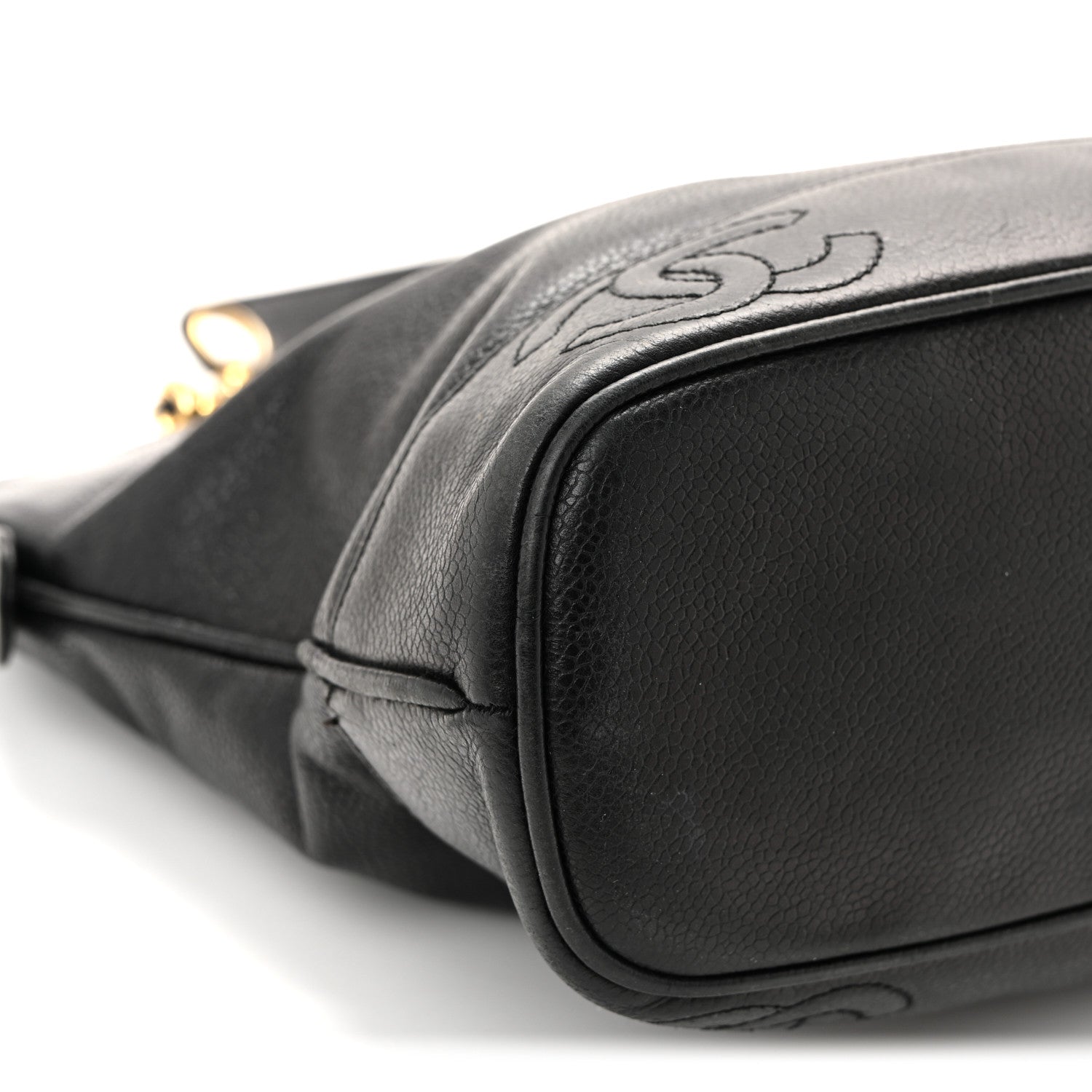 Caviar Triple CC Shoulder Bag Black