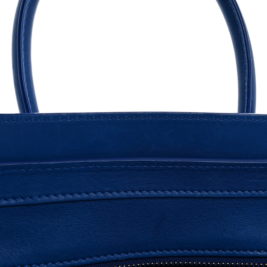 Smooth Calfskin Micro Luggage Royal Blue