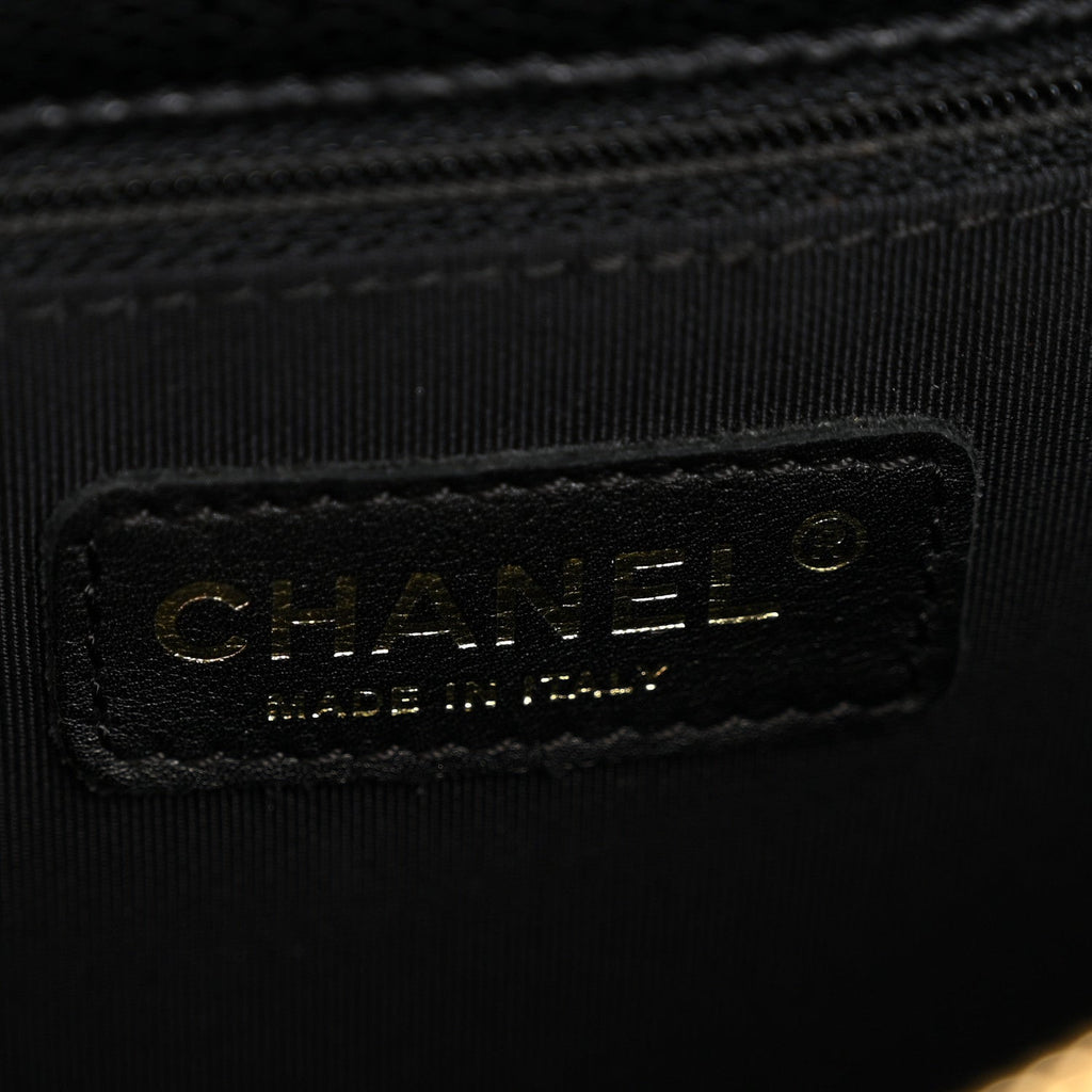 Caviar Quilted Grand Shopping Tote GST Black