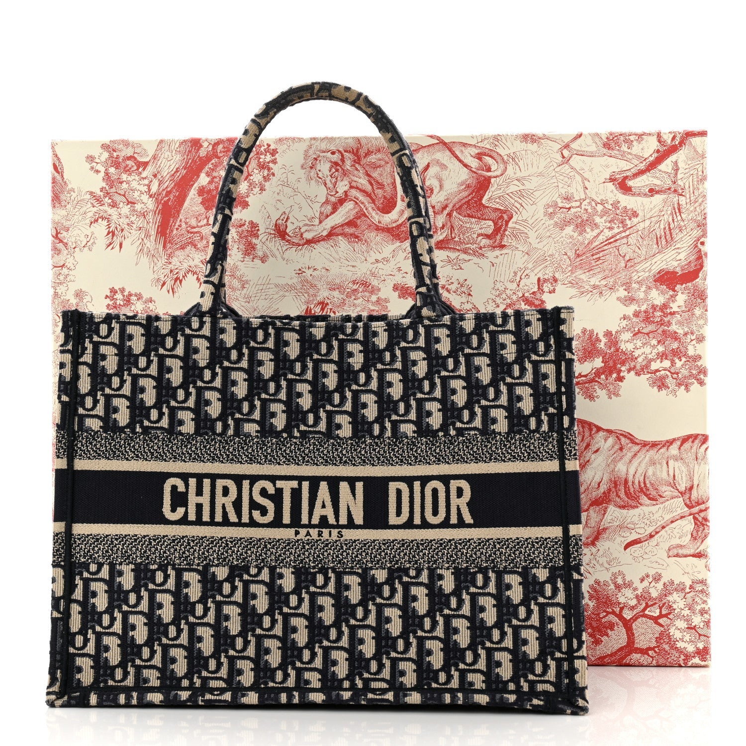 Oblique Medium Book Tote Blue Multicolor