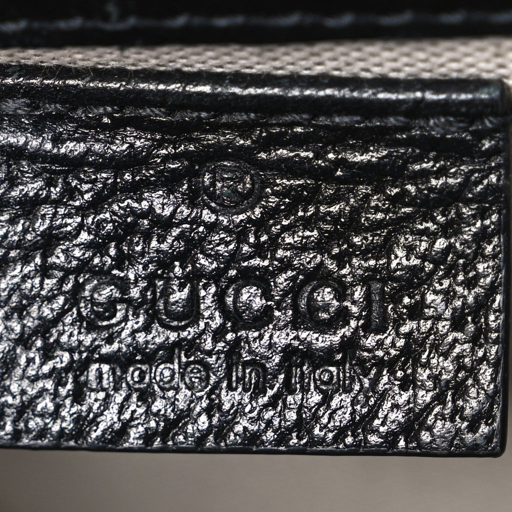 Jacquard Black Denim GG Monogram Textured Dollar Calfskin Mini Horsebit 1955 Crossbody Bag Black Ivory